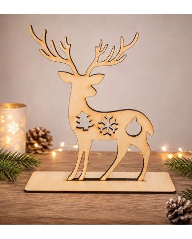 Weihnachtsdeko 'Hirsch' aus Holz