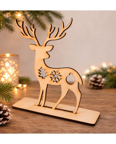 Weihnachtsdeko 'Hirsch' aus Holz