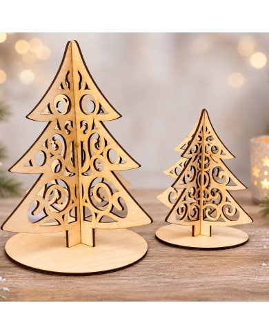 Weihnachtsdeko '3D Tannenbaum' aus Holz