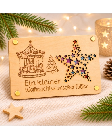 Geldkuvert 'Karussell' aus Holz