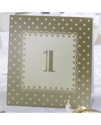 Tischnummern LOVE - Silber