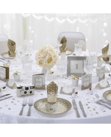 Tischnummern LOVE - Silber