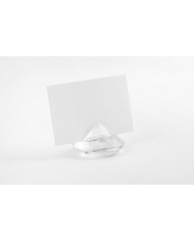 Tischkartenhalter 'Diamant' - Weiss