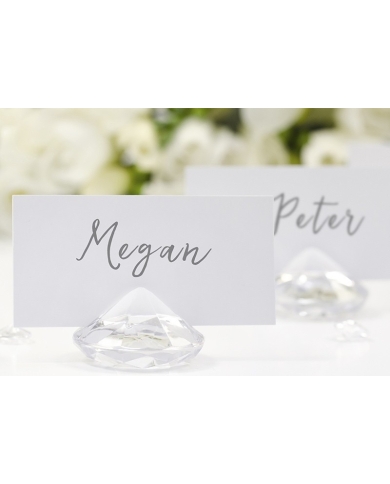 Support pour cartes de table ‚Diamont’ - Blanc