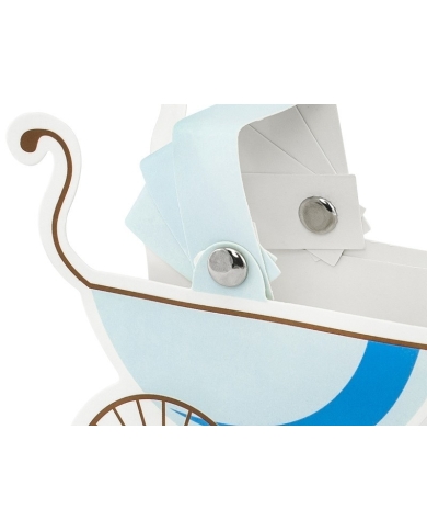 10 Kartonage 'Kinderwagen' - Blau