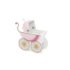 10 Kinderwagen Kartonagen rosa