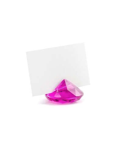 Deko - Tischkartenhalter Diamant Pink