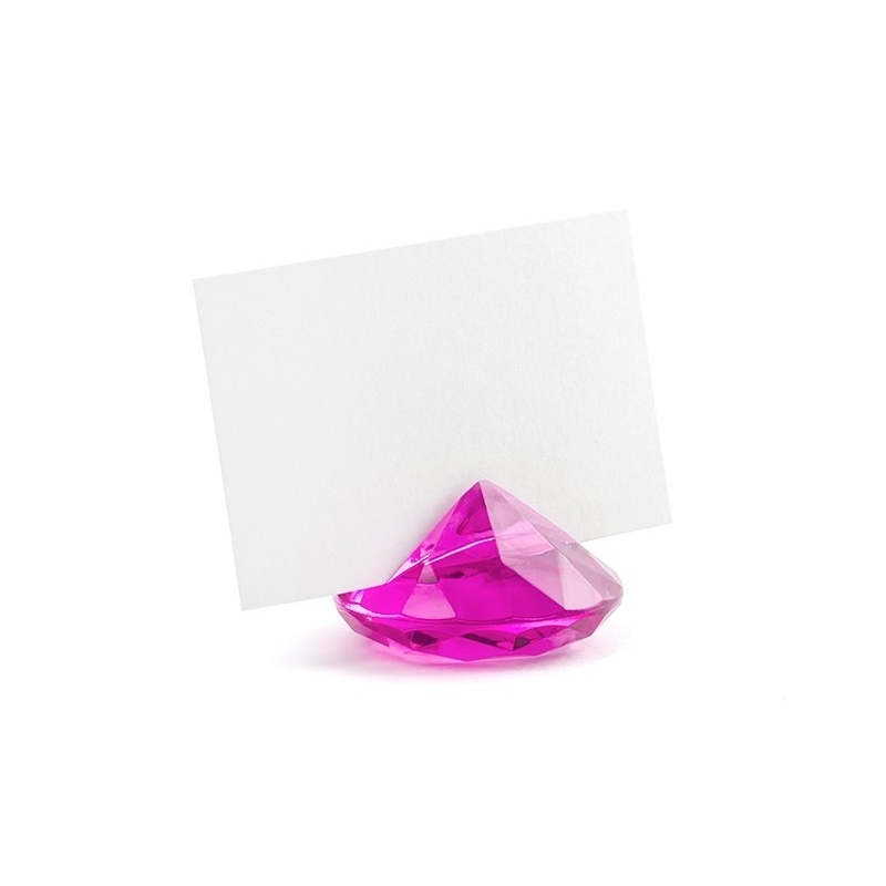 Deko - Tischkartenhalter Diamant Pink