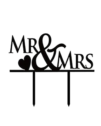 Cake Topper ‚Mr et Mrs’