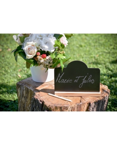 Herztafel mit Klammer - Weiss (6 Stück)