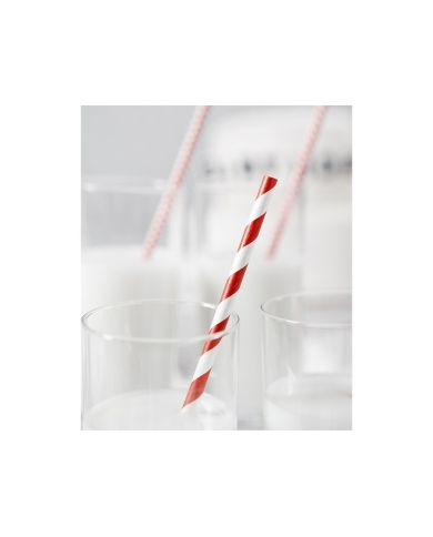 Pailles à rayures (10 pièces)