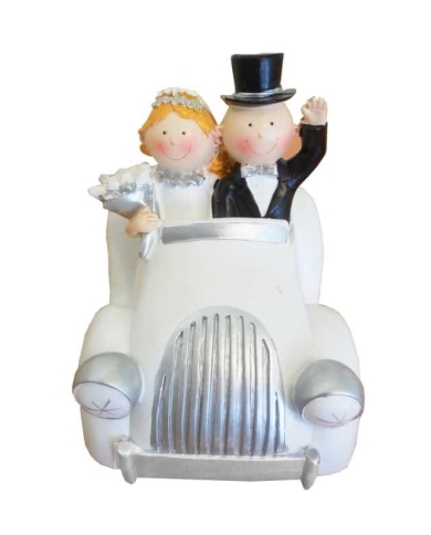 Tirelire mariage Couple maries en voiture