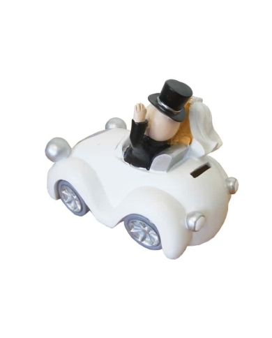Tirelire 'Couple mariés en voiture'