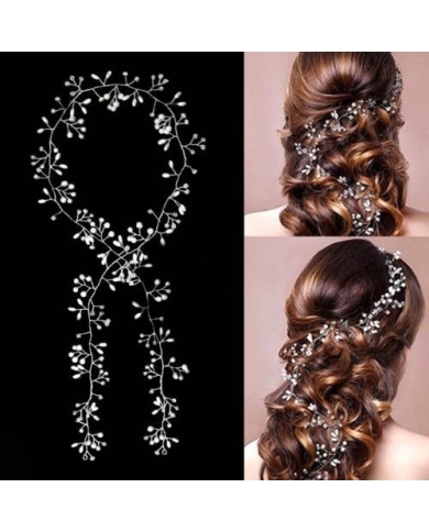 Haarkette Perlen & Strass