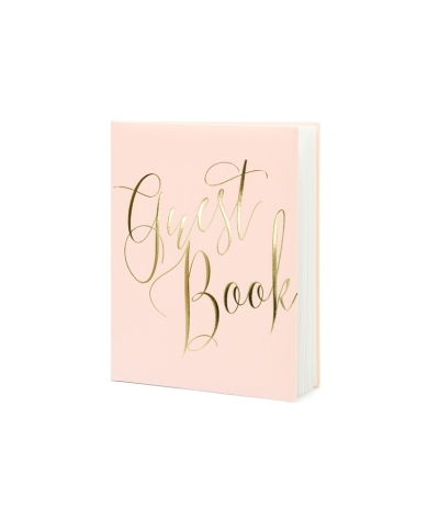 Gästebuch Guest Book- rosa/gold