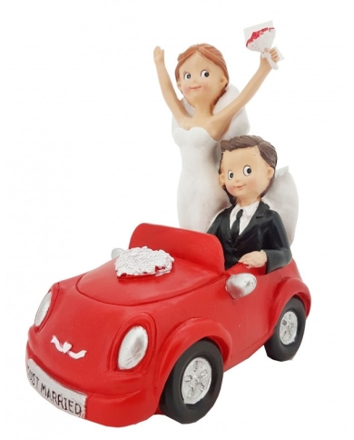 Figurine mariés Jubilation en voiture