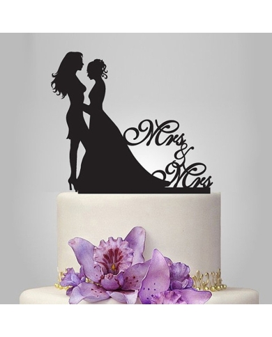 Cake Topper 'Bräute Mrs & Mrs'