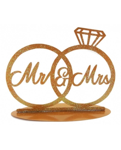 Figurine mariage Anneaux mariage Mr & Mrs