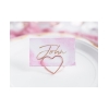 Titulaire de la carte de table 'heart' - rose (x 10)