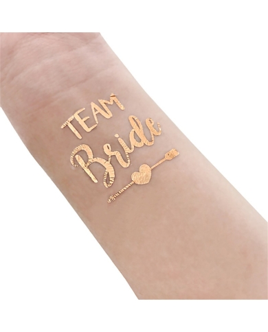 Tatouage 'Team Bride' - or rose