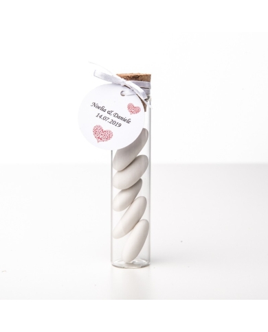 Glasröhrchen personalisiert - mit Herz - the-weddingshop.ch