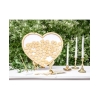 Livre d'Or en Forme de Coeur en Bois