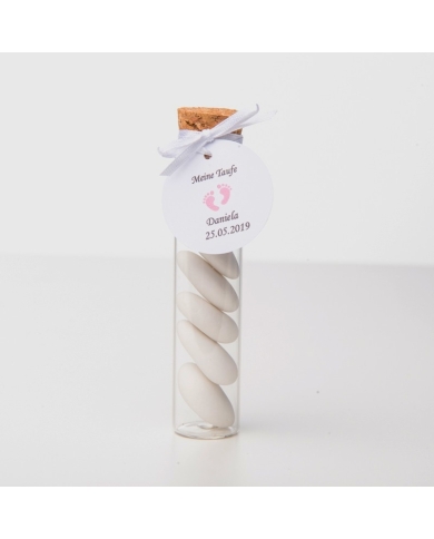 Eprouvettes personnalisées - Pieds bébé rose