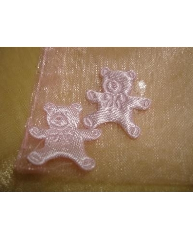 Organzasäckchen mit Bärchen - Rosa