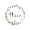 Autocollant 'Merci fleuri'
