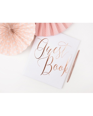 Gästebuch 'Guest Book' - weiss/rosé