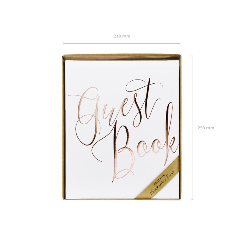 Livre d'or Guest Book blanc/rosé