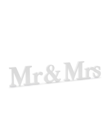 Deko Buchstaben Mr. & Mrs. weiss - the-weddingshop.ch