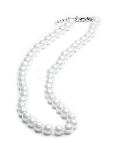 3 tlg. Schmuckset Perlen - Weiss