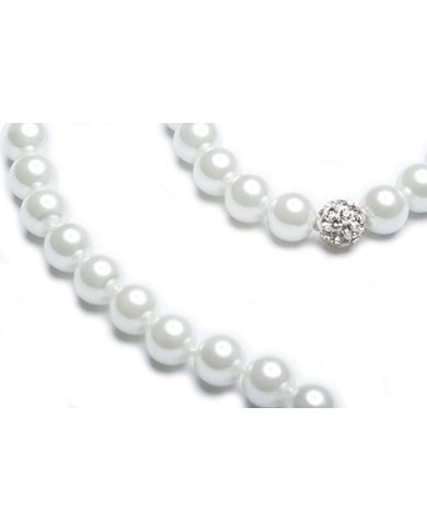 3 tlg. Schmuckset Perlen - Weiss