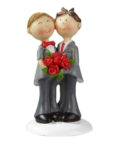 Figurine mariage Drôle couple de mariage homme