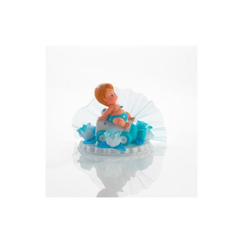 Bébé sur bouteille figurines pour gâteau baptême