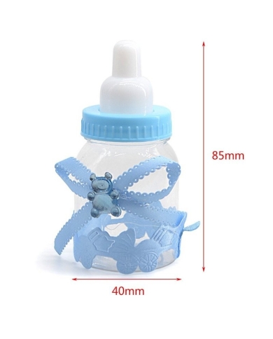 Babyflasche befüllt - Hellblau