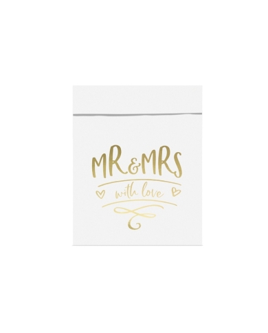 Papiertüten 'Mr & Mrs' (6 Stück)
