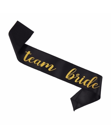 Schärpen 'Bride to be'- Set (6 Stück) - Schwarz