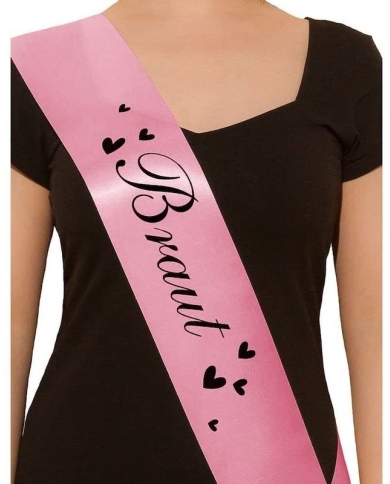 Schärpen 'Braut'- Set (6 Stück) - Grau