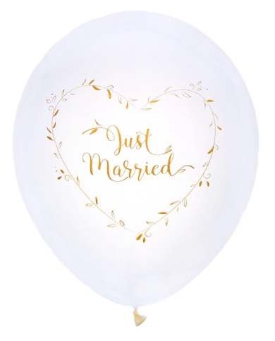8 Ballons Just Married - Boho