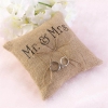 Kleines Ringkissen Jute Mr & Mrs