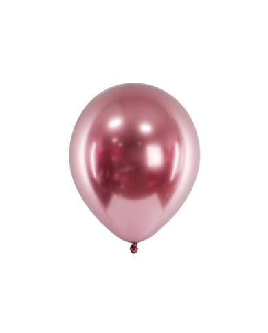 Ballons latex chromé rosé or