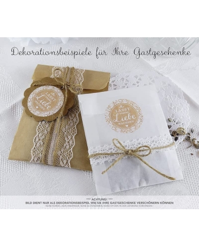 Kit de sachets cadeaux pour invités Graines de fleurs