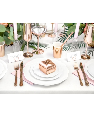 10 Kartonagen Roségold metallic