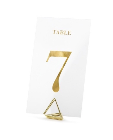 Marque table transparent numéro - or