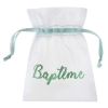 Sachet organza 'Baptême' - Mint