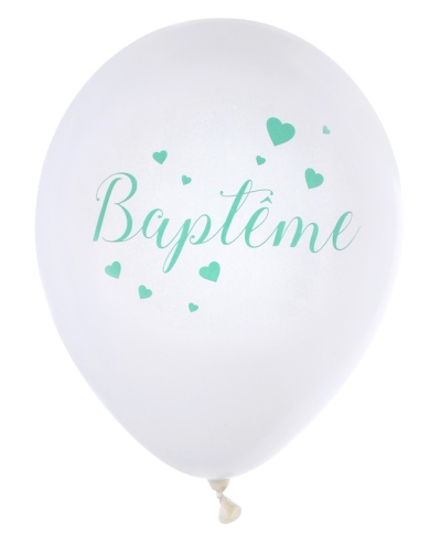 Taufe Deko - 8 Mint Ballons - Baptême - the-weddingshop.ch