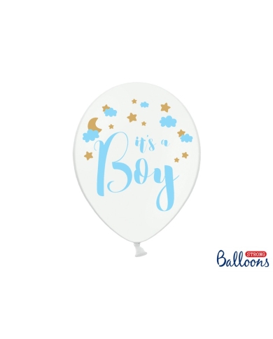 Taufe Deko - 6 blaue Ballons - it's a Boy - Babyparty