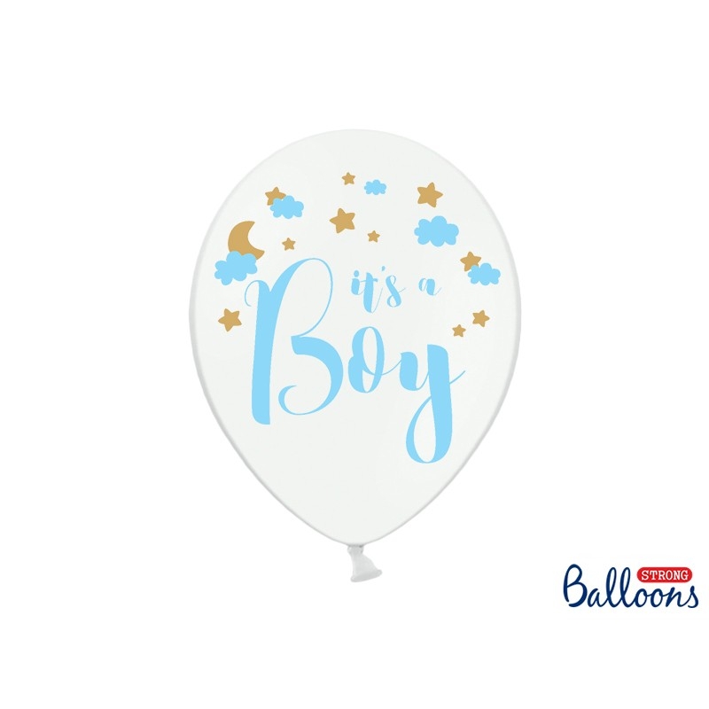 Taufe Deko - 6 blaue Ballons - it's a Boy - Babyparty